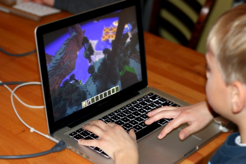 Playing Minecraft on Laptop